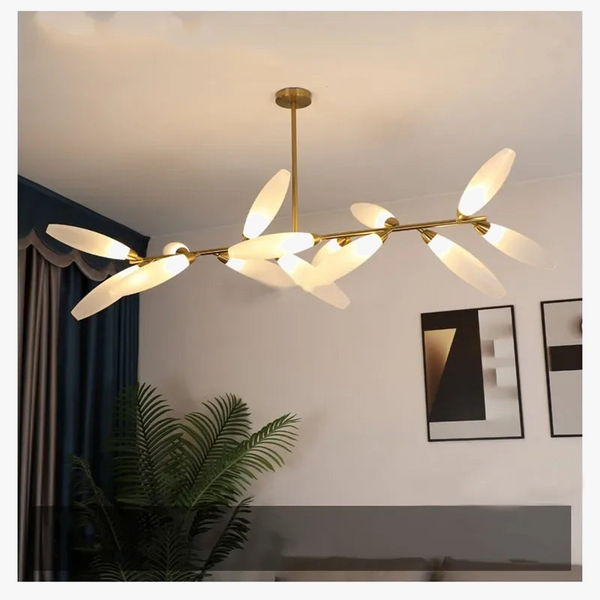 Lustre de Luxe Gem Branch en Verre Minimaliste pour Intérieur Nordique