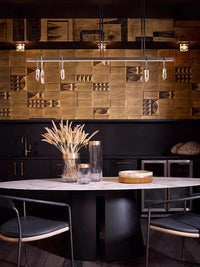 Lustre de luxe italien en cuivre avec LED postmoderne et cristaux ronds | Marco Lucetti