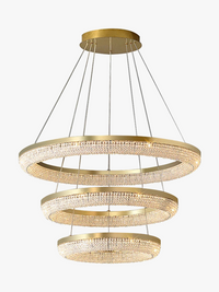 Lustre de luxe LED rond design moderne 2024 pour intérieur - Élégance Lumineuse