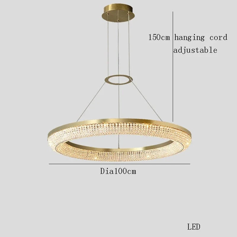 Lustre de luxe LED rond design moderne 2024 pour intérieur - Élégance Lumineuse | Marco Lucetti