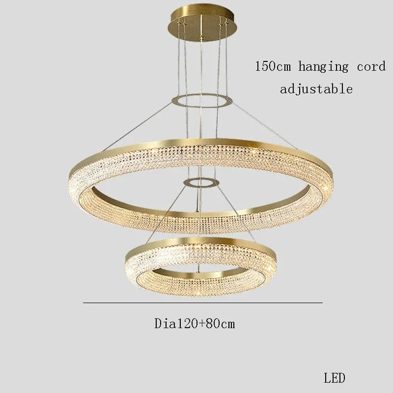 Lustre de luxe LED rond design moderne 2024 pour intérieur - Élégance Lumineuse | Marco Lucetti