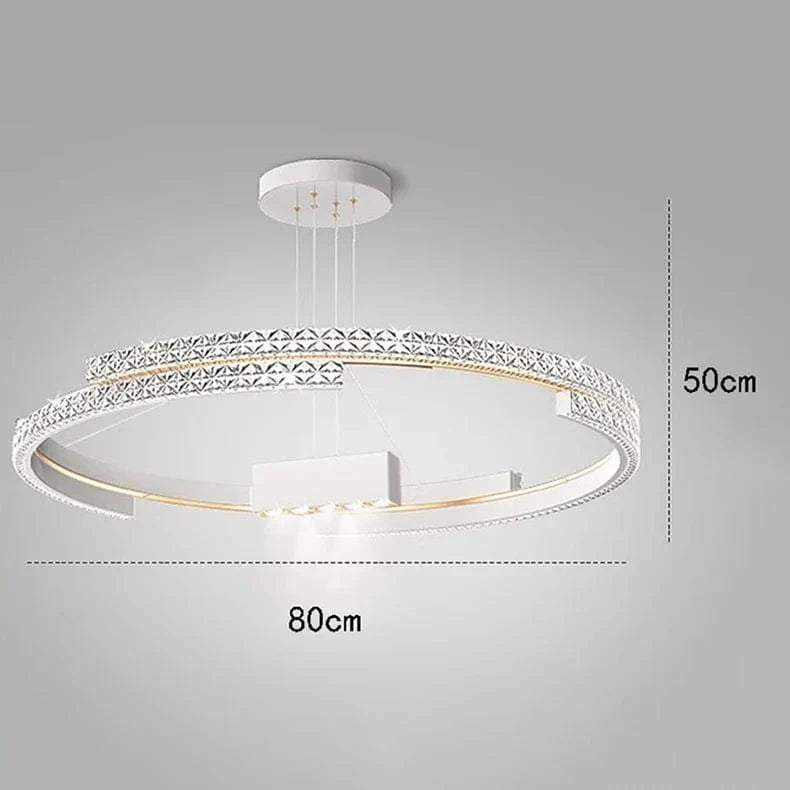 Lustre de Luxe Moderne à LED pour un Éclairage Intérieur Élégant | Marco Lucetti Taille B / Blanc chaud