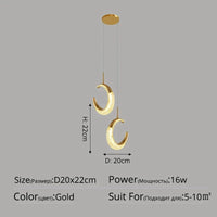 Lustre de luxe moderne à tête unique | Marco Lucetti Style A 2 têtes 16W / Blanc chaud, pas de télécommande