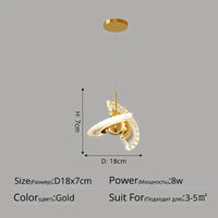 Lustre de luxe moderne à tête unique | Marco Lucetti Style B 1 tête D18cm / Blanc chaud, pas de télécommande