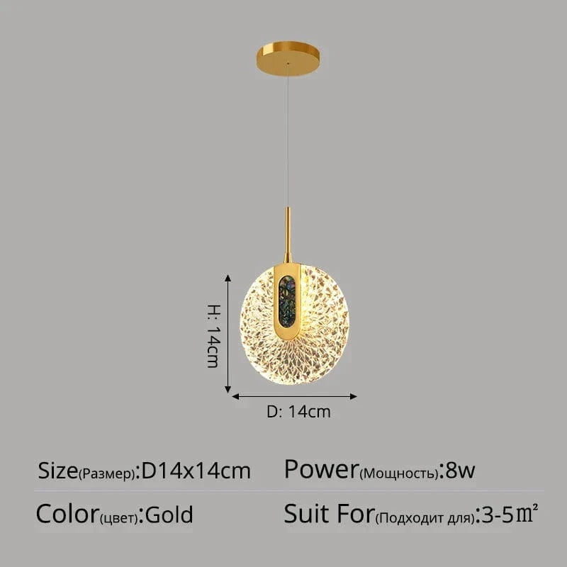 Lustre de luxe moderne à tête unique | Marco Lucetti Style D 1 tête D14cm / Blanc chaud, pas de télécommande