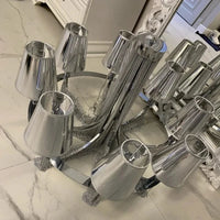 Lustre de luxe moderne avec éclairage intégré pour mariages glamours | Marco Lucetti