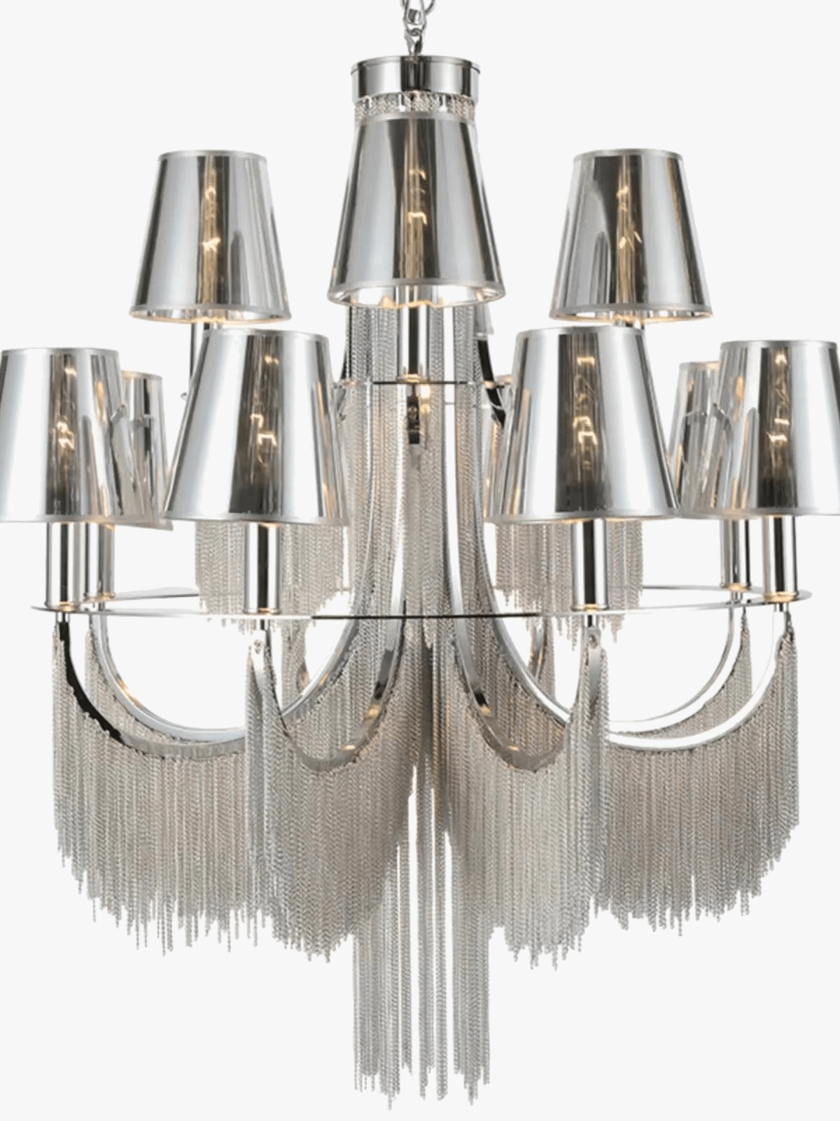Lustre de luxe moderne avec éclairage intégré pour mariages glamours | Marco Lucetti