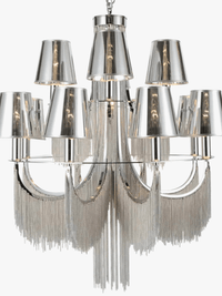 Lustre de luxe moderne avec éclairage intégré pour mariages glamours | Marco Lucetti