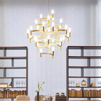 Lustre de Luxe Moderne en Métal avec Éclairage Suspendu Réglable | Marco Lucetti