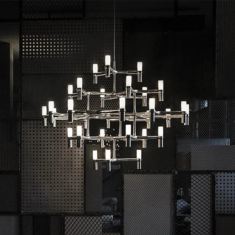 Lustre de Luxe Moderne en Métal avec Éclairage Suspendu Réglable | Marco Lucetti