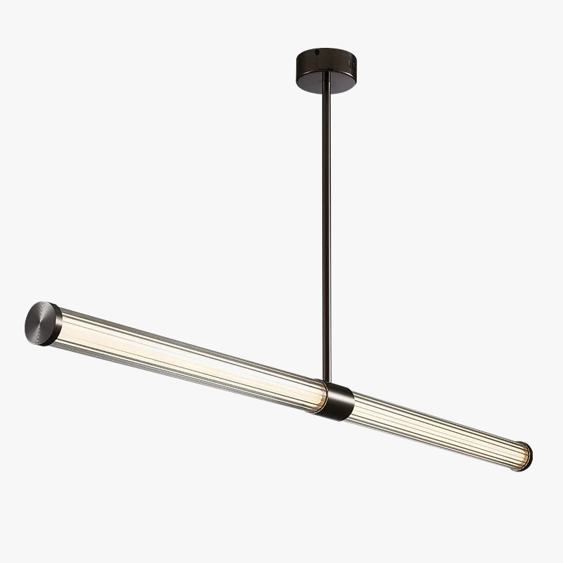 Lustre de Luxe Moderne en Verre de Cuivre Suspendu - Élégance Éclatante