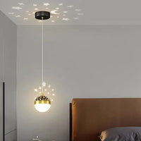Lustre de luxe moderne minimaliste avec projection de ciel étoilé | Marco Lucetti