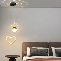 Lustre de luxe moderne minimaliste avec projection de ciel étoilé | Marco Lucetti