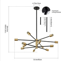 Lustre de Luxe Moderne Nordic Glow - Suspension LED Design | Marco Lucetti 12 lampes / Sans ampoule