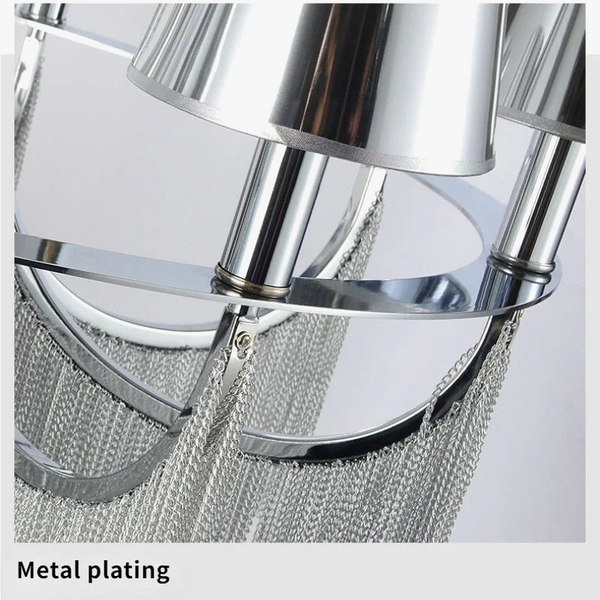 Lustre de luxe moderne avec éclairage intégré pour mariages glamours