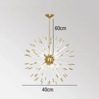 Lustre de Luxe Nouveau : Design Cristal Pissenlit LED Suspendu | Marco Lucetti Dia40cm / Intensité variable / Lumière froide 6000K
