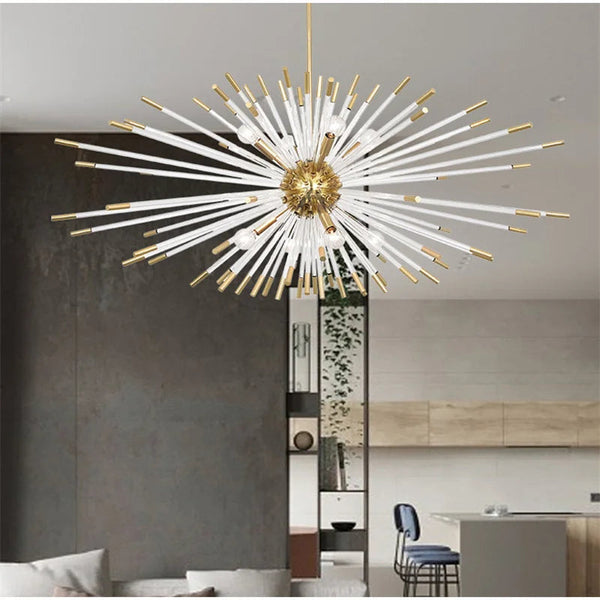Lustre de Luxe Nouveau : Design Cristal Pissenlit LED Suspendu