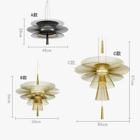 Lustre de Luxe Sandyha LED en Métal - Lampe Suspendue Décorative