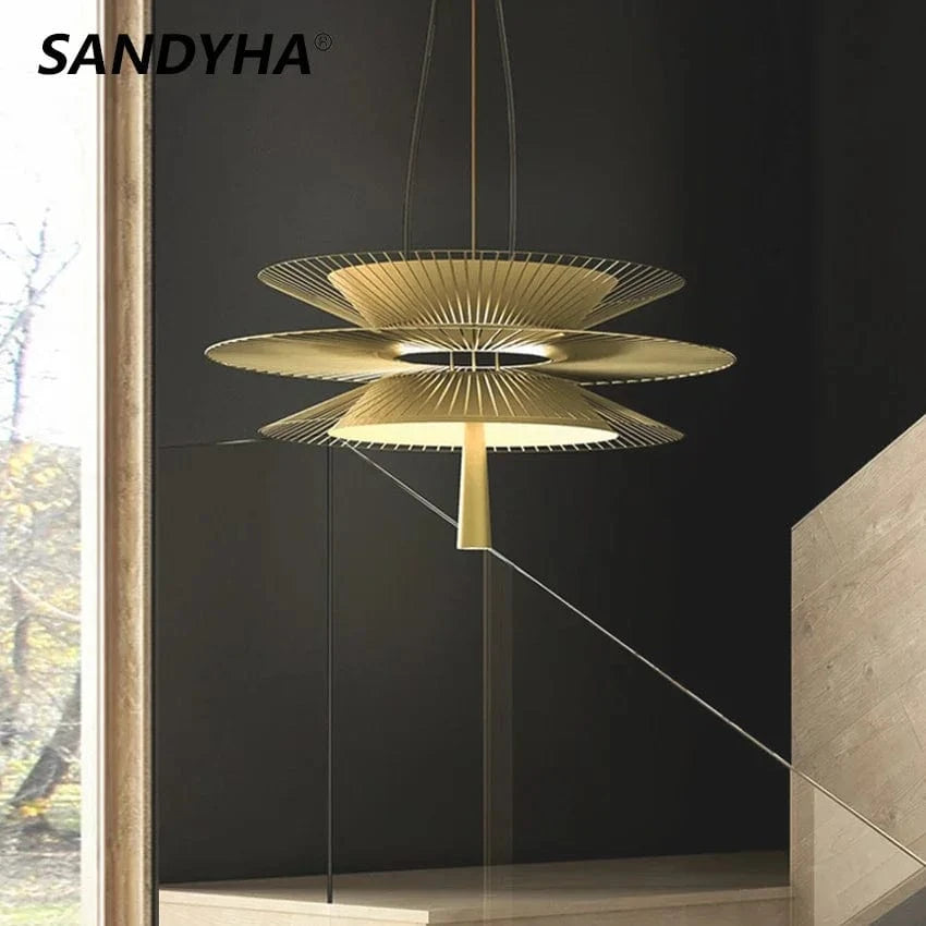 Lustre de Luxe Sandyha LED en Métal - Lampe Suspendue Décorative | Marco Lucetti
