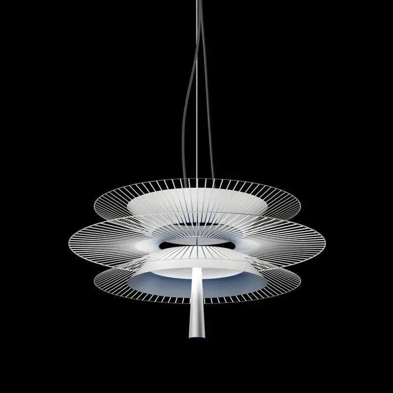 Lustre de Luxe Sandyha LED en Métal - Lampe Suspendue Décorative | Marco Lucetti D48cm - Blanc / Lumière chaude