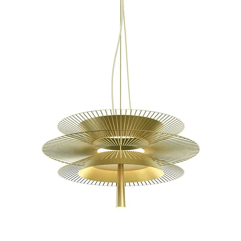 Lustre de Luxe Sandyha LED en Métal - Lampe Suspendue Décorative | Marco Lucetti D48cm - Doré / Lumière chaude