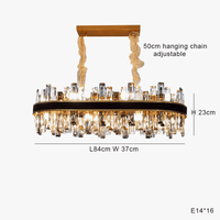 Lustre de Luxe Vintage Design 2024 - LED Cuir Cristal Élégant | Marco Lucetti