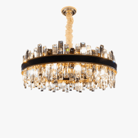 Lustre de Luxe Vintage Design 2024 - LED Cuir Cristal Élégant | Marco Lucetti