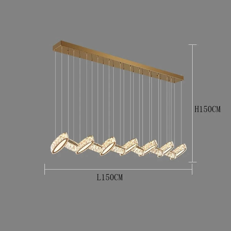 Lustre de maison moderne: Éclairage de plafond LED en cristal | Marco Lucetti 13 têtes / Blanc froid