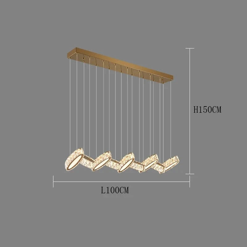 Lustre de maison moderne: Éclairage de plafond LED en cristal | Marco Lucetti 9 tête / Blanc froid