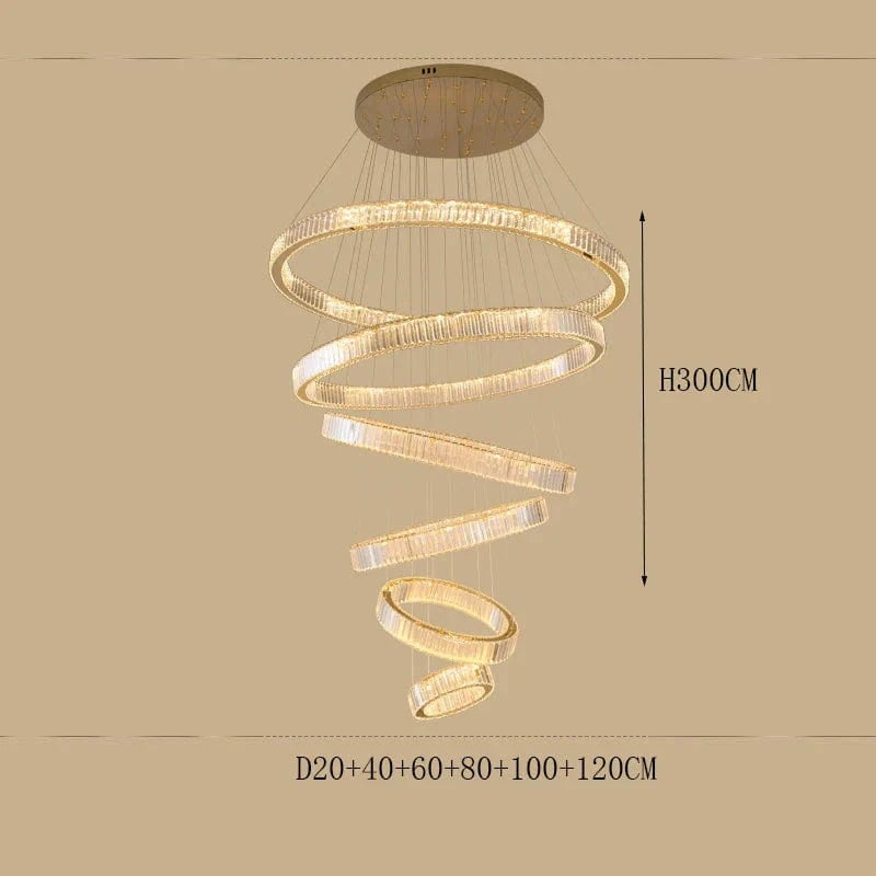 Lustre de Maison Moderne en Cristal de Luxe | Marco Lucetti 20406080100120 / Gradation à distance RC
