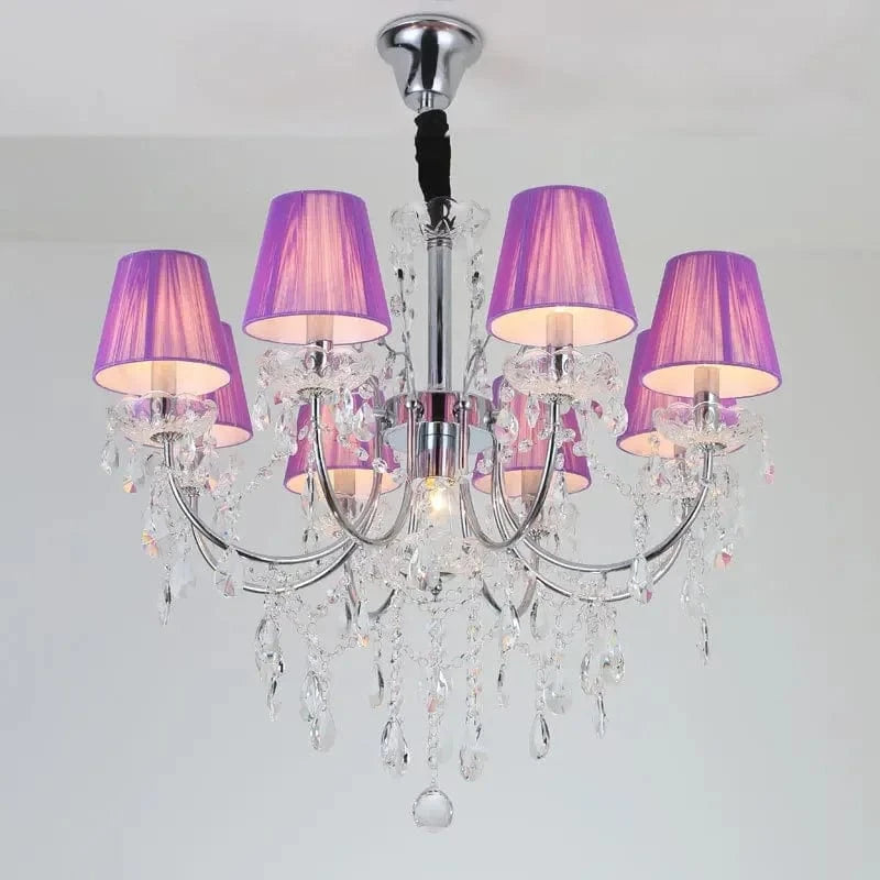 Lustre de Pays en Cristal et Fer Forgé | Marco Lucetti Lumière claire 8 1 Tête 1