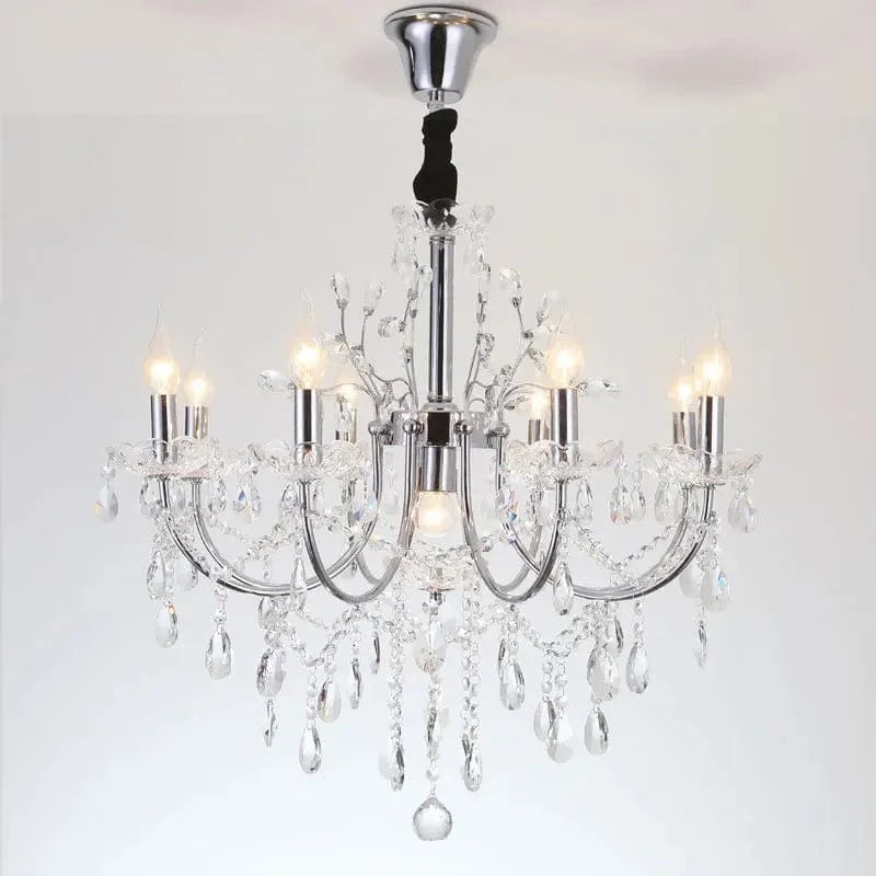 Lustre de Pays en Cristal et Fer Forgé | Marco Lucetti Lumière claire 8 1 tête