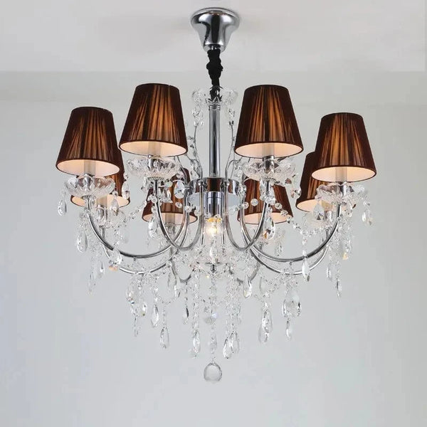 Lustre de Pays en Cristal et Fer Forgé | Marco Lucetti Lumière claire 8 1 Tête 2
