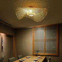 Lustre de plafond en bambou japonais pour salle à manger | Marco Lucetti