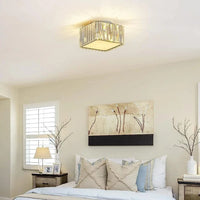 Lustre de plafond en cristal carré moderne et luxueux pour salon et chambre | Marco Lucetti