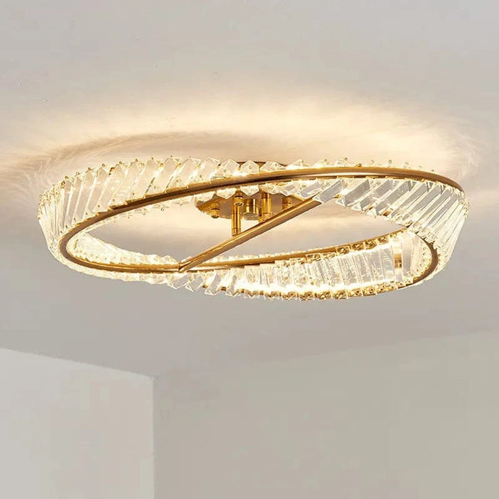 Lustre de plafond en cristal LED nordique de luxe pour salon et salle à manger | Marco Lucetti