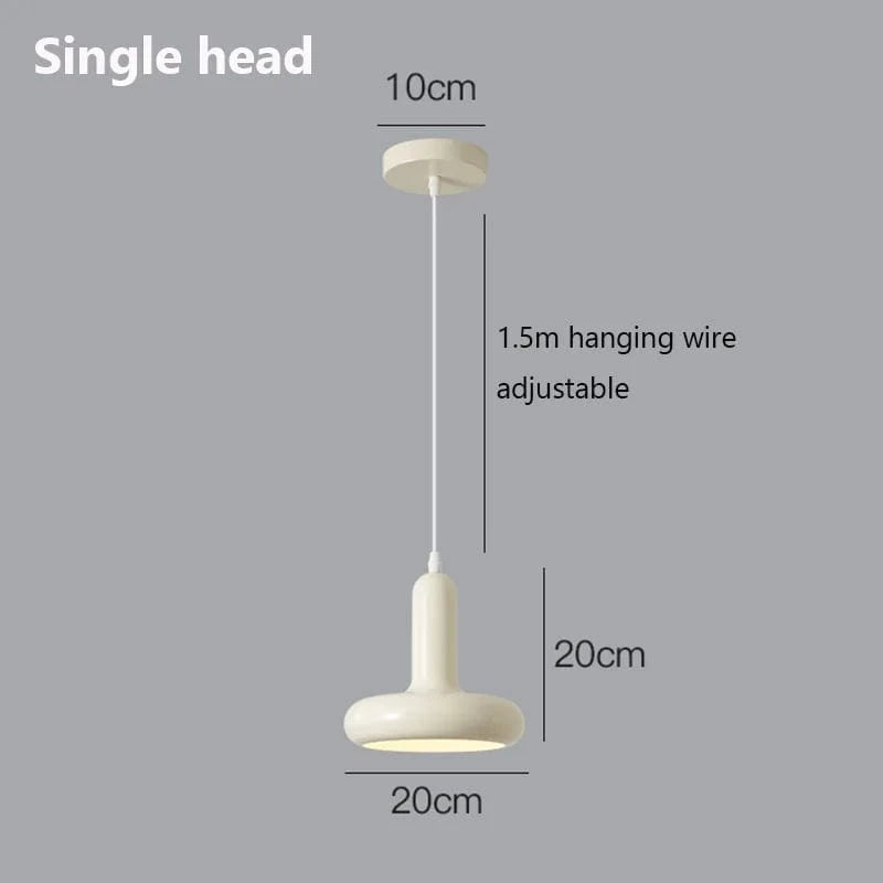 Lustre de Plafond Nordique Bauhaus Rétro Blanc - Design Médiéval - Salle À Manger - Chambre Chevet | Marco Lucetti Tête unique / Blanc froid