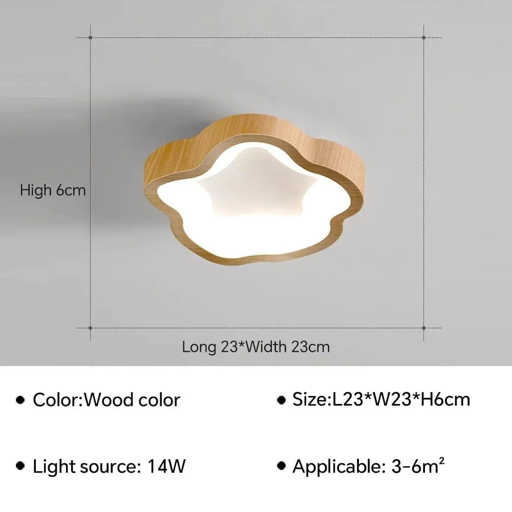 Lustre de plafond nordique LED - Éclairage intérieur design | Marco Lucetti Bois C / Lumière tricolore