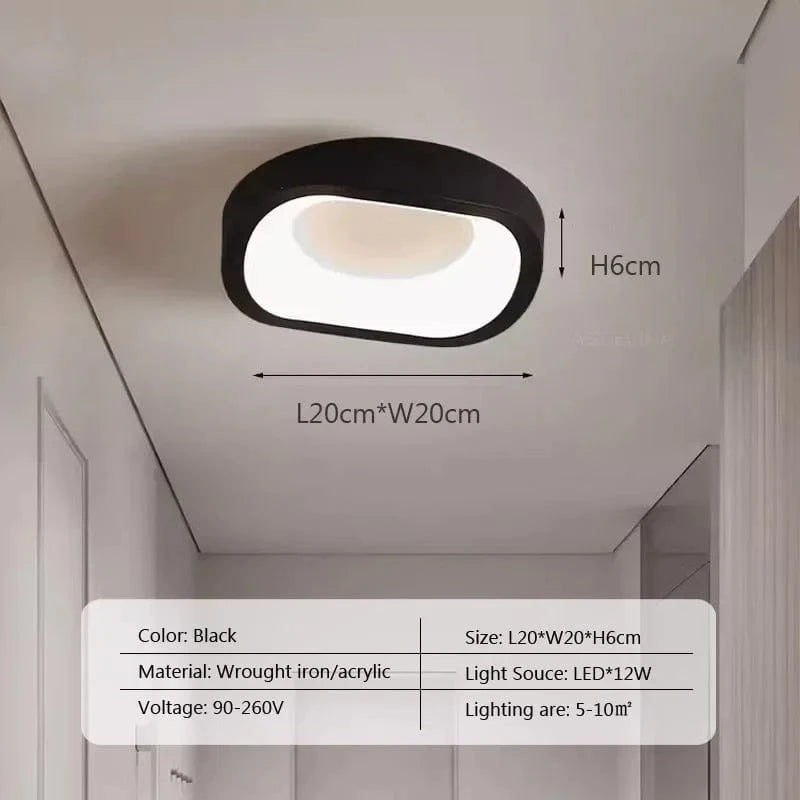 Lustre de plafond nordique LED - Éclairage intérieur design | Marco Lucetti Noir D / Blanc chaud