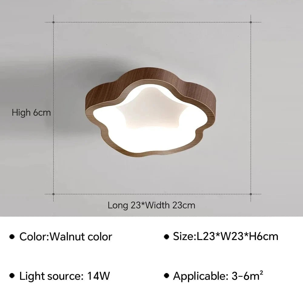 Lustre de plafond nordique LED - Éclairage intérieur design | Marco Lucetti Noyer C / Blanc chaud