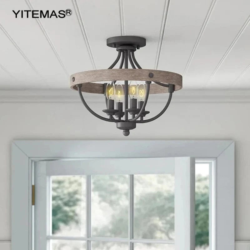 Lustre de plafond semi-encastré élégant | Marco Lucetti D38H30CM