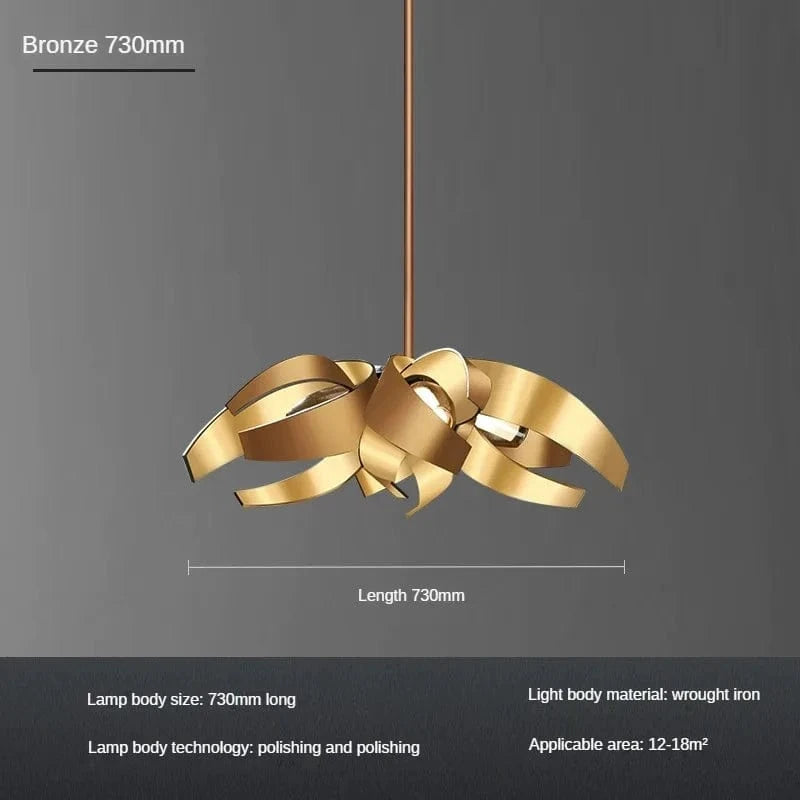 Lustre de Restaurant Créatif Américain Éclatant | Marco Lucetti A-D73cm-cuivre