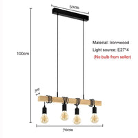 Lustre de Restaurant en Bois Rétro Américain - Style Authentique et Vintage | Marco Lucetti