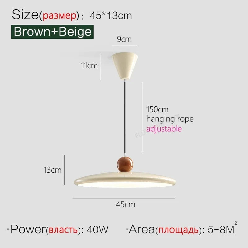 Lustre de restaurant style crème ovni - Élégance moderniste | Marco Lucetti Couleur 1