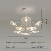 Lustre de salon moderne blanc décor à la maison LED suspendu pour hall chambre Loft salle à manger cuisine | Marco Lucetti Lampe style B-10 / Lumière 3 couleurs-pas de RC