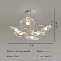 Lustre de salon moderne blanc décor à la maison LED suspendu pour hall chambre Loft salle à manger cuisine | Marco Lucetti Lampe style B-6 / Lumière 3 couleurs-pas de RC