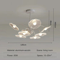 Lustre de salon moderne blanc décor à la maison LED suspendu pour hall chambre Loft salle à manger cuisine | Marco Lucetti Lampe style B-8 / Télécommande