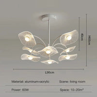 Lustre de salon moderne blanc décor à la maison LED suspendu pour hall chambre Loft salle à manger cuisine | Marco Lucetti Lumière de style A-8 / Lumière 3 couleurs-pas de RC