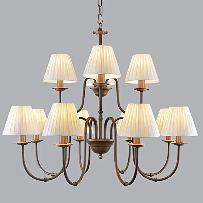 Lustre de style européen et américain en fer forgé pour salon ou salle à manger | Marco Lucetti