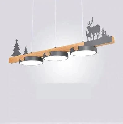 Lustre de style scandinave à LED pour éclairer votre intérieur et votre entreprise | Marco Lucetti Gris 1 / Chine
